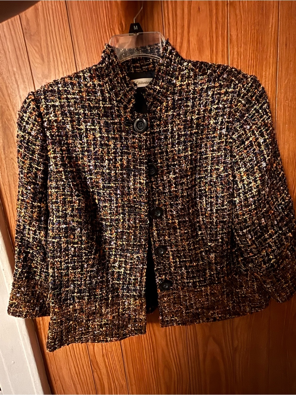 Coldwater Creek Multicolor Tweed Button Jacket